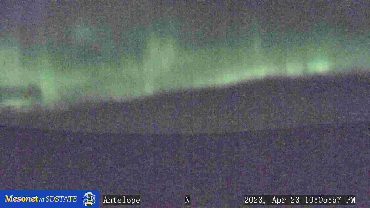 SDMesonet's tweet photo. Our weather cam visibility normally decreases without the sun but tonight a few of them looked up in awe @ this #aurora.  They may not have the highest quality for #NorthernLights but we love their versatility to document so many phenomena 24/7 across the state of South Dakota. https://t.co/SZWAqF7YC0