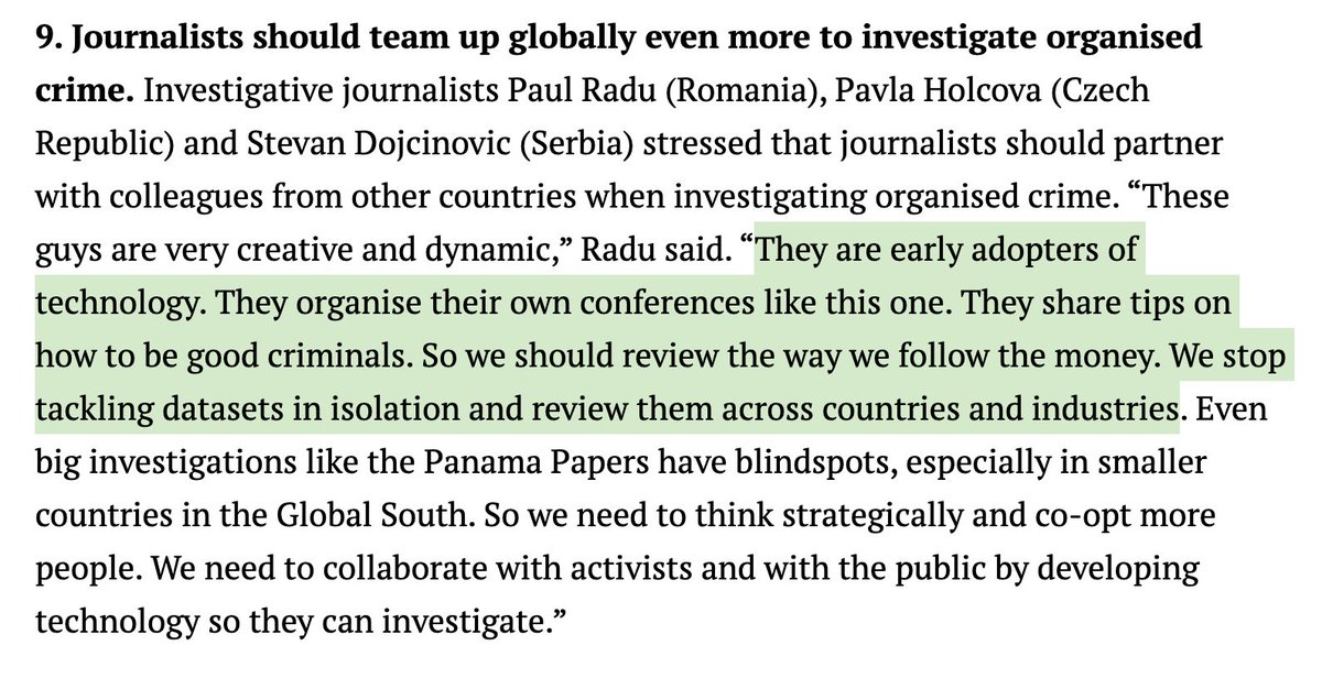 aisselax's tweet photo. Journalists should team up globally even more to investigate organised crime. @risj_oxford @OCCRP @IDashboard @pafak @StevanOCCRP #ijf23
https://t.co/FXb5sw6ZOo https://t.co/l61sepjtzL
