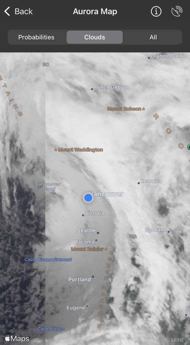 TwitTachyon's tweet photo. Any luck with #NorthernLights in  #vancouver  anyone? Great KPI index but so damn cloudy. Hate rains. https://t.co/vVqJ9OnUjp
