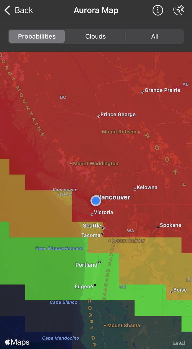 TwitTachyon's tweet photo. Any luck with #NorthernLights in  #vancouver  anyone? Great KPI index but so damn cloudy. Hate rains. https://t.co/vVqJ9OnUjp