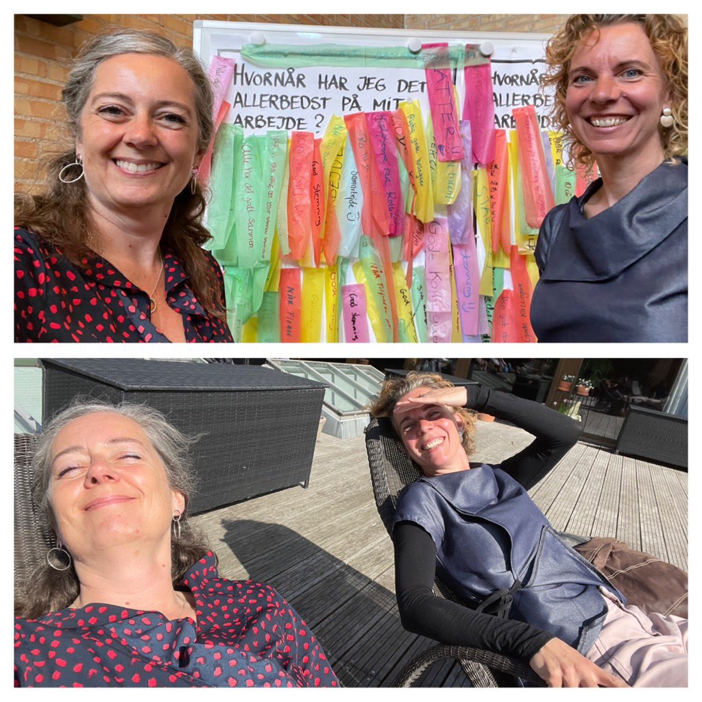TrineDueholm's tweet photo. Skøn workshop om #mentalsundhed med 105 HK’ere fra sundhedsgruppen. Vi nåede omkring trivsel, kommunikation, gode møder og ro til hjernen -og vi nåede også selv lidt afslapning i dækstolene på Klarskovgaard med udsigt over Storebælt #TrinTrin #trivsel #kommunikation #arbejdsglæde https://t.co/bPSUNgttUb