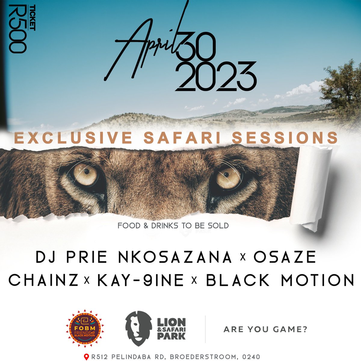 JJ_Nchabz's tweet photo. 30th of April @black_motion presents #FriendsOfBlackMotion #FOBM @LionParkSA
link to get tickets : https://t.co/Hl7ZKsHkhD https://t.co/TkCwjQuLJC