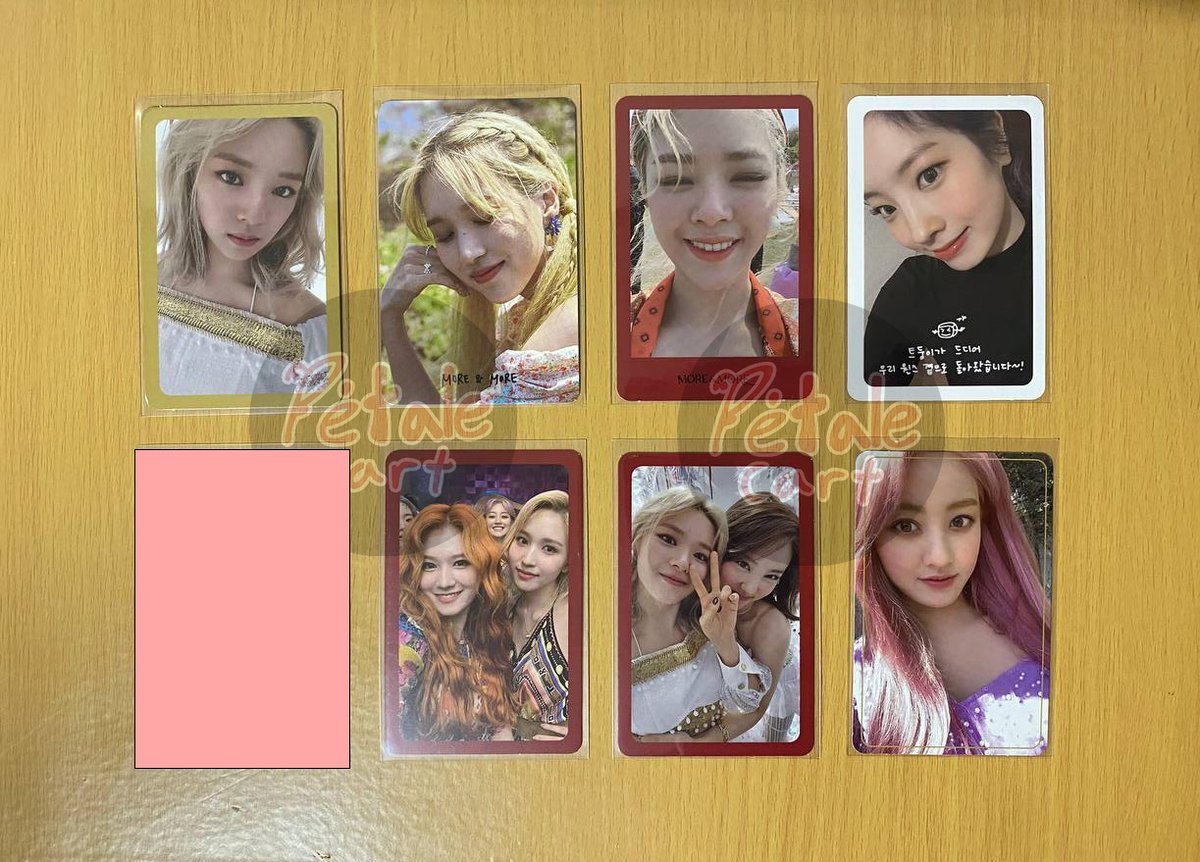 petalecart's tweet photo. WTS LFB PH #petalecart 

Twice More &amp; More Photocards
✅ On-Hand
Php 160 each

DM to order
*replies will not be entertained

#twice #twicebns moreandmore more&amp;more photocard pc nayeon jeongyeon momo sana jihyo mina dahyun chaeyoung tzuyu wtb lfs https://t.co/Sykqa42ncm