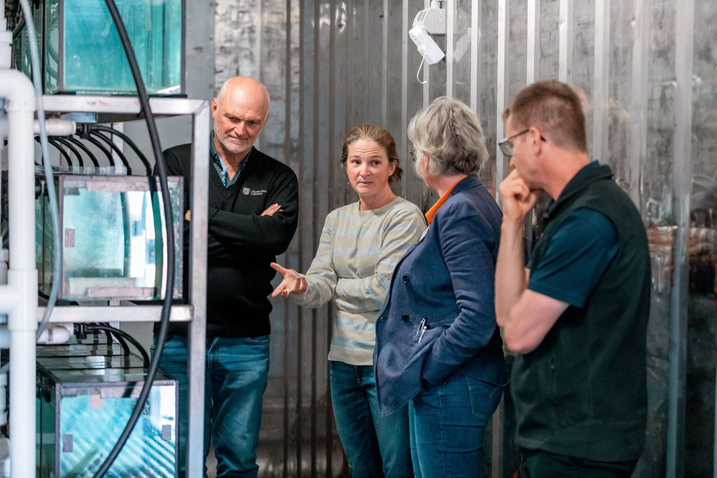 Our team was happy to roll out the #orangecarpet for Dr. <a href="/helenhainesindi/">Helen Haines MP</a> and showcase some of the research we have going on in the #aquatic lab and our #stockgalaxias facility <a href="/Gulbali_Inst/">Gulbali Institute</a> <a href="/CharlesSturtUni/">Charles Sturt University</a>