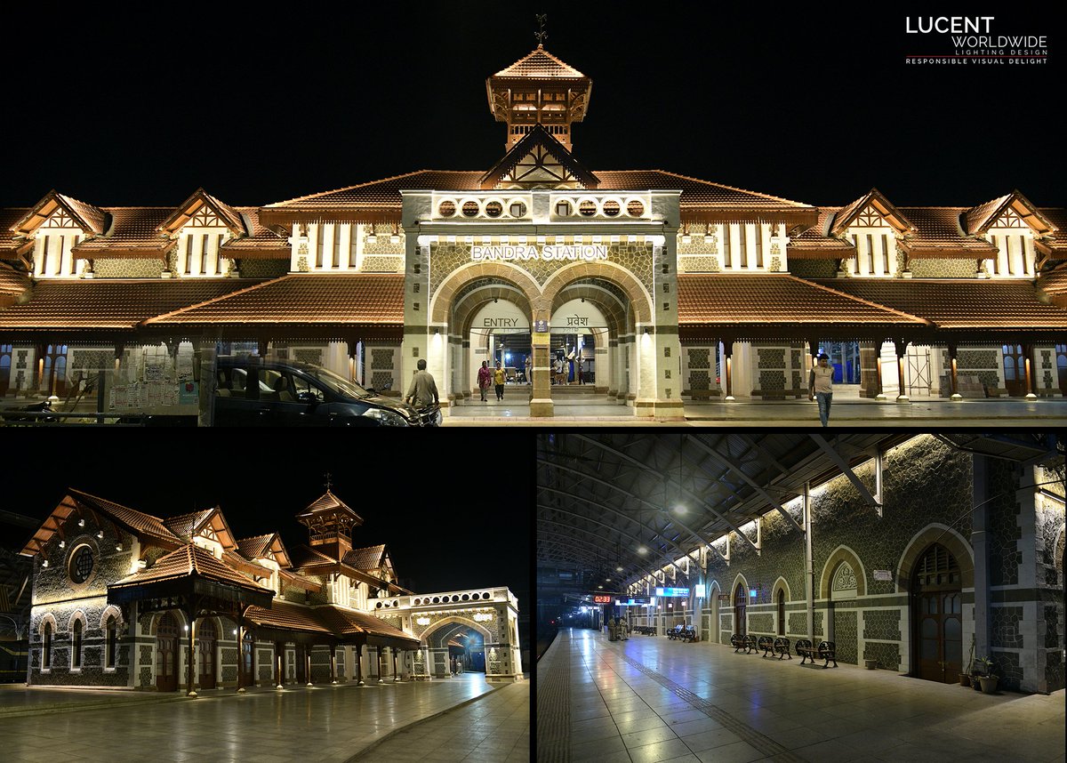 RESTORATION OF ICONIC RAILWAY STATION OF BANDRA WEST, MUMBAI
#responsiblevisualdelight #beautifulresponsiblelighting #romancingthelight #lucentworldwide #lightingdesign #lightandspace #nolightpollution #visualdelight #visualhierarchy #nightphotography #architecturallighting