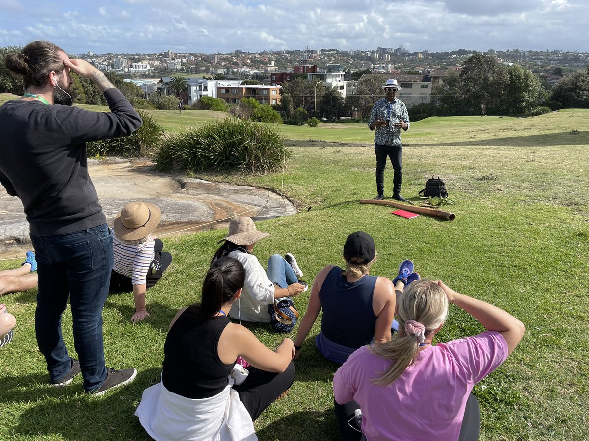 Today’s staff development day was focused on First Nations cultures. It included a smoking ceremony, yarn circle, cultural painting, and walking tour of North Bondi.