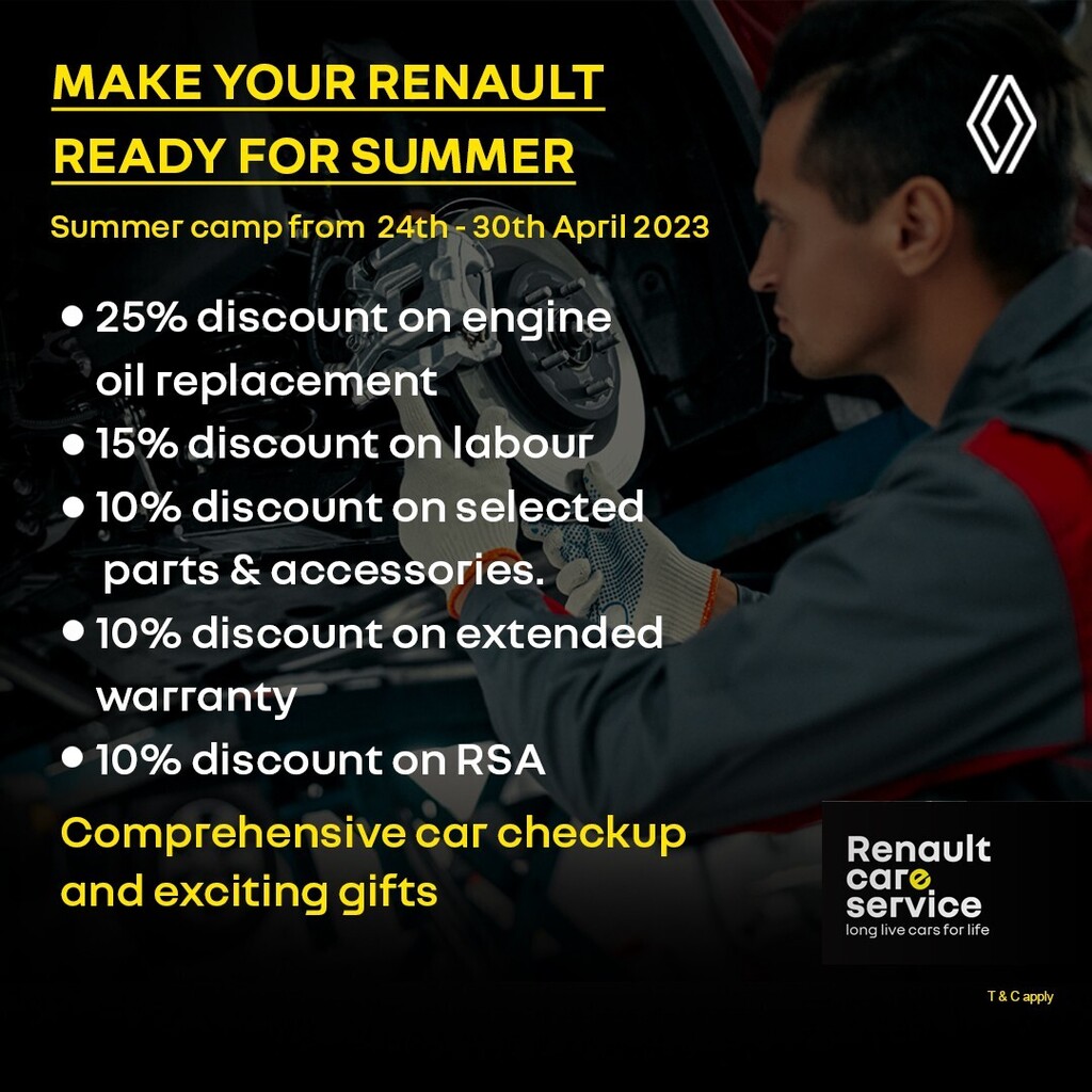 tridentrenaults's tweet photo. The summer camp at Trident Renault is here! 🌞 

Get your vehicle serviced by our expert technicians and take advantage of some amazing special offers! 💥 Don't miss out on this opportunity to keep your Renault running smoothly all summer long. 

Summe… https://t.co/mlFn6ByIZN https://t.co/OAMOETRFTL