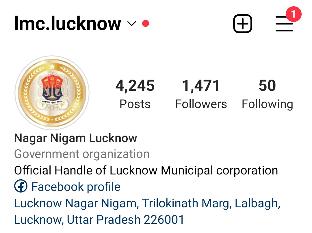 LMC_Lucknow's tweet photo. https://t.co/AvL4JJs1xq

OFFICIAL INSTAGRAM HANDLE OF " Lucknow Municipal Corporation "
#lmc_Lucknow 
#LMC_Instagram https://t.co/SgcsJBb57W