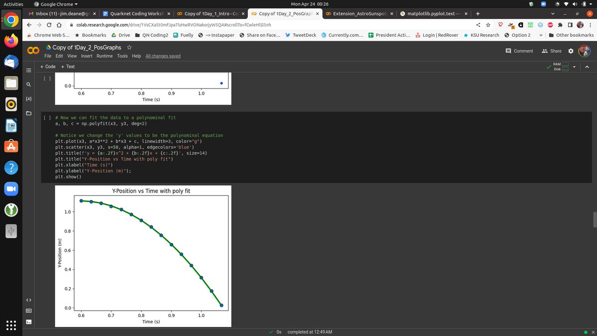 jim_deane's tweet photo. QuarkNet coding fellows have been running short-session coding PD a few dates this spring , and will run Coding Camp 1 and 2 this summer. I highly recommend it for any physics teacher. I've used python for years with my classes but I learn something every time. https://t.co/Sb9EyB7UVz