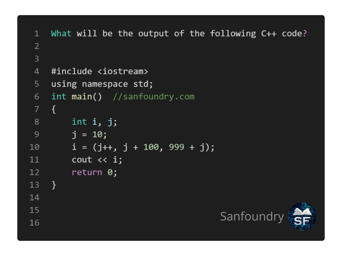 sanfoundry's tweet image. ✨✨ Sanfoundry C++ Programming Quiz ✨✨
#cpp #cplusplus #cplusplusprogramming #cpluspluscode #programming #codingchallenge #learntocode #programmerlife #100daysofcodechallenge #learncoding #programs #fresher #learning #sanfoundry
Answer (Question 7): buff.ly/3G5xnML