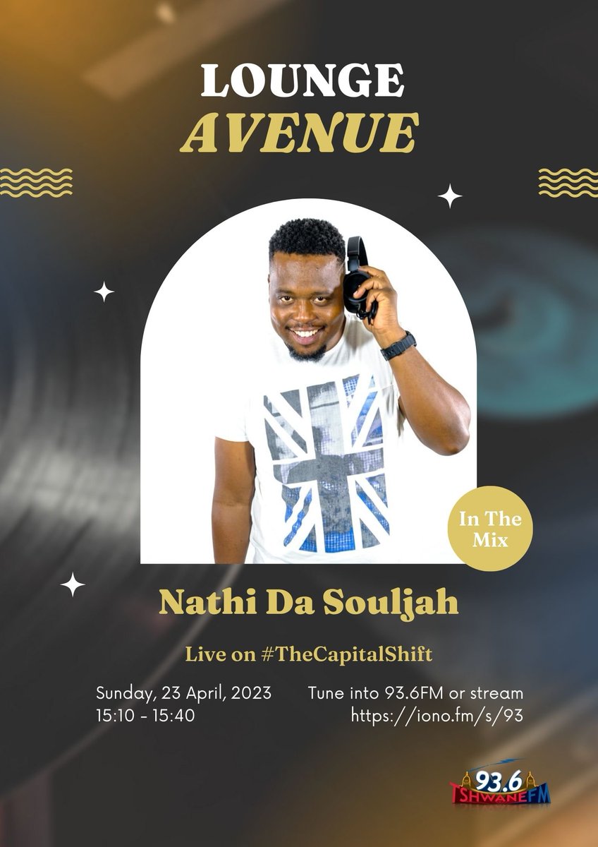 TshwaneFm936's tweet photo. #ICYMI on #TheCapitalShift with @MasterVeeSA

#LoungeAvenue - 23 April 2023 (Guest Mix by @Nathi_daSouljah)

https://t.co/I48AbhnESj

#936Weekends
#Adiremzala https://t.co/itsUiy3TH7