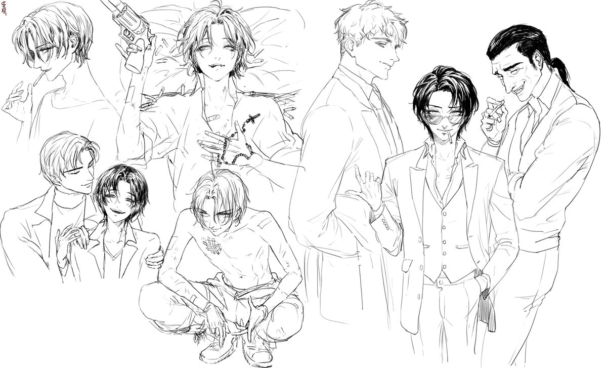 지난 1년간 그림 재활 하면서 꾸준히 그린 자캐 벤자민. 여전히 그릴 때 제일 재밌다. 자캐들로 그리고 싶은 게 많은데... 언젠가는 그리고 싶었던 거 다 그려볼 수 있었으면 좋겠네 