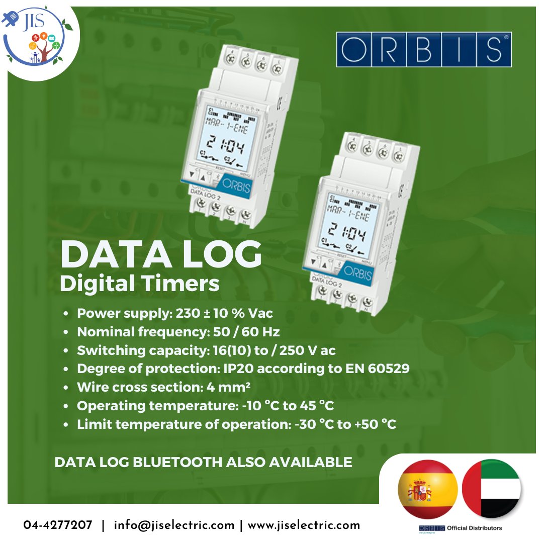 Data Log Digital Timers
Make: Orbis

Contact now: 044277207
or Visit Us: jiselectric.com

#ElectricalSafety #dubailife #uaecommunity #powersupplyrepair #electricalinstallation #uae #manufacturingindustry #manufacturingengineering #electricalservices #manufacturingprocess