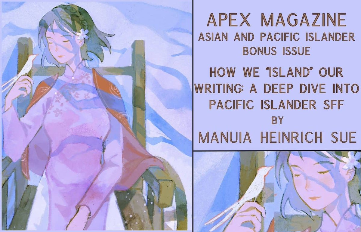 Apex Magazine (@apexmag) on Twitter photo New nonfiction today, by <a href="/HeinrichManuia/">Manuia (updates only)</a>
"How We “Island” Our Writing: A Deep Dive Into Pacific Islander SFF"
apex-magazine.com/nonfiction/how… New nonfiction today, by <a href="/HeinrichManuia/">Manuia (updates only)</a>
"How We “Island” Our Writing: A Deep Dive Into Pacific Islander SFF"
apex-magazine.com/nonfiction/how…