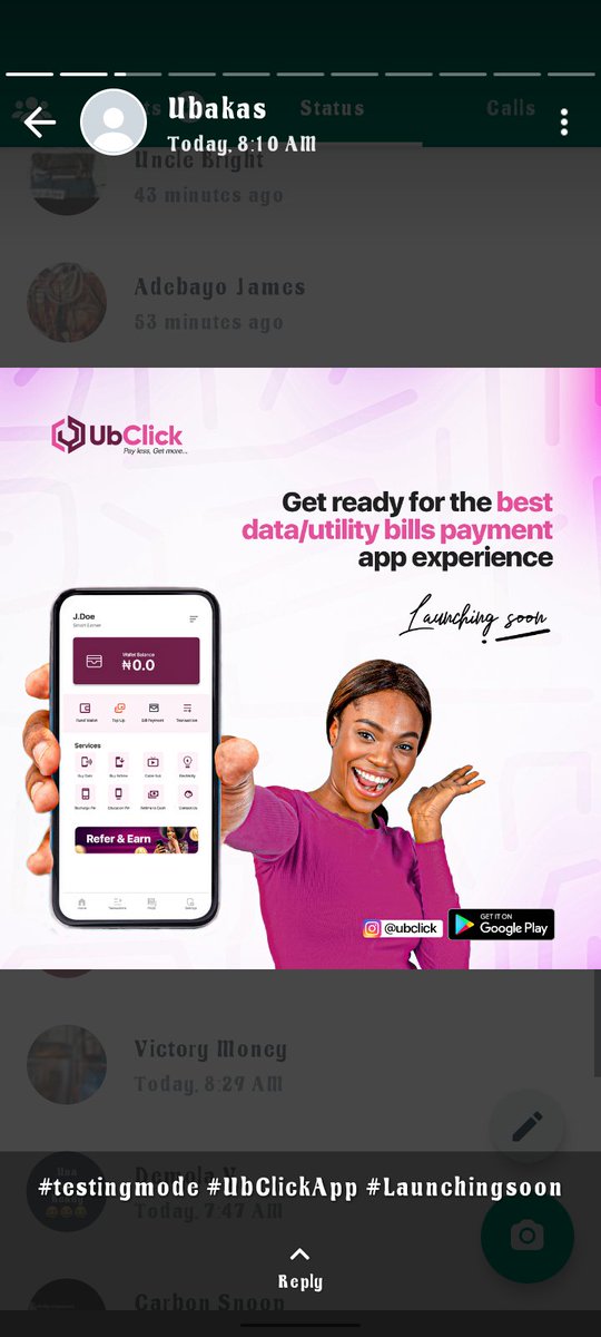 Python_Vista's tweet image. D developers of ubclick aims to launch this month..... @Ubakasammy