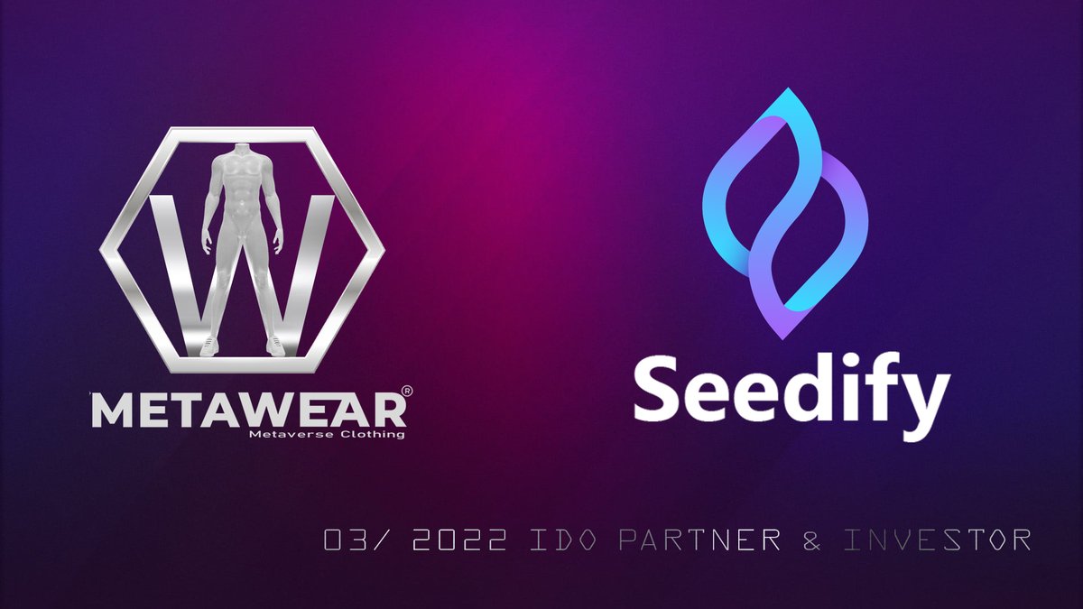 A year ago we started our journey with <a href="/SeedifyFund/">Seedify</a> our leading IDO Partner.  

Now we are proud to be on same page and building #AI Fashion Worlds #digitalfashion and focusing hardcore #ArtificialIntelligence  on #Metaverse and Real World.

Get your WEARs &amp; SFUNDs ready!