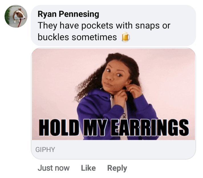 Axing for a friend: what's up with the punch line about overalls and breaches of decorum?