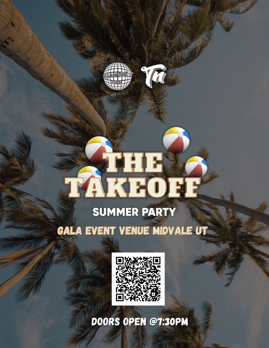 rrsglobal_'s tweet photo. Come turn up May 19th and get ready TakeOff to a great summer!!!
Tickets are in our bio🙌🏾
#utah #utahparty #utahparties #party #midvaleutah #SaltLakeCity #summerparty #realrawshit #TheTakeOffSummerParty https://t.co/O76a3Yk3ZE