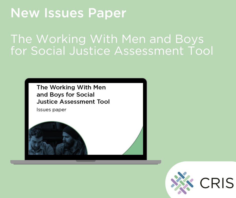 How should we be working with men and boys to support #gender and #socialjustice? Check out our new issues paper to find out: crisconsortium.org/issues-papers-…