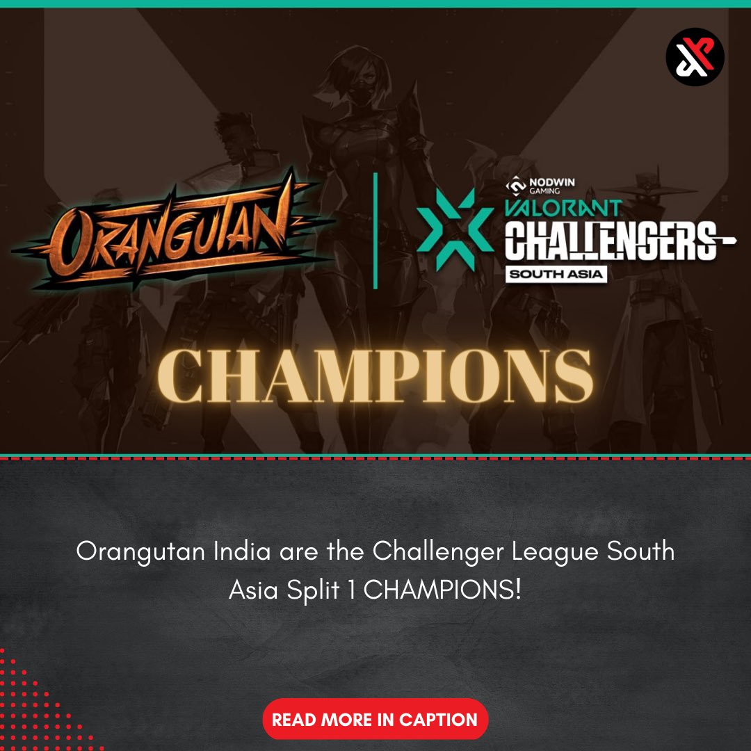_crosshere_'s tweet photo. Valorant Challengers League South Asia Split 1 comes to an end with @orangutan_gg crowned champions by beating @GodsReignIN 3-0 in the BO5 Finale.

#APEARMY #VCLSA https://t.co/1ppwTvuG67
