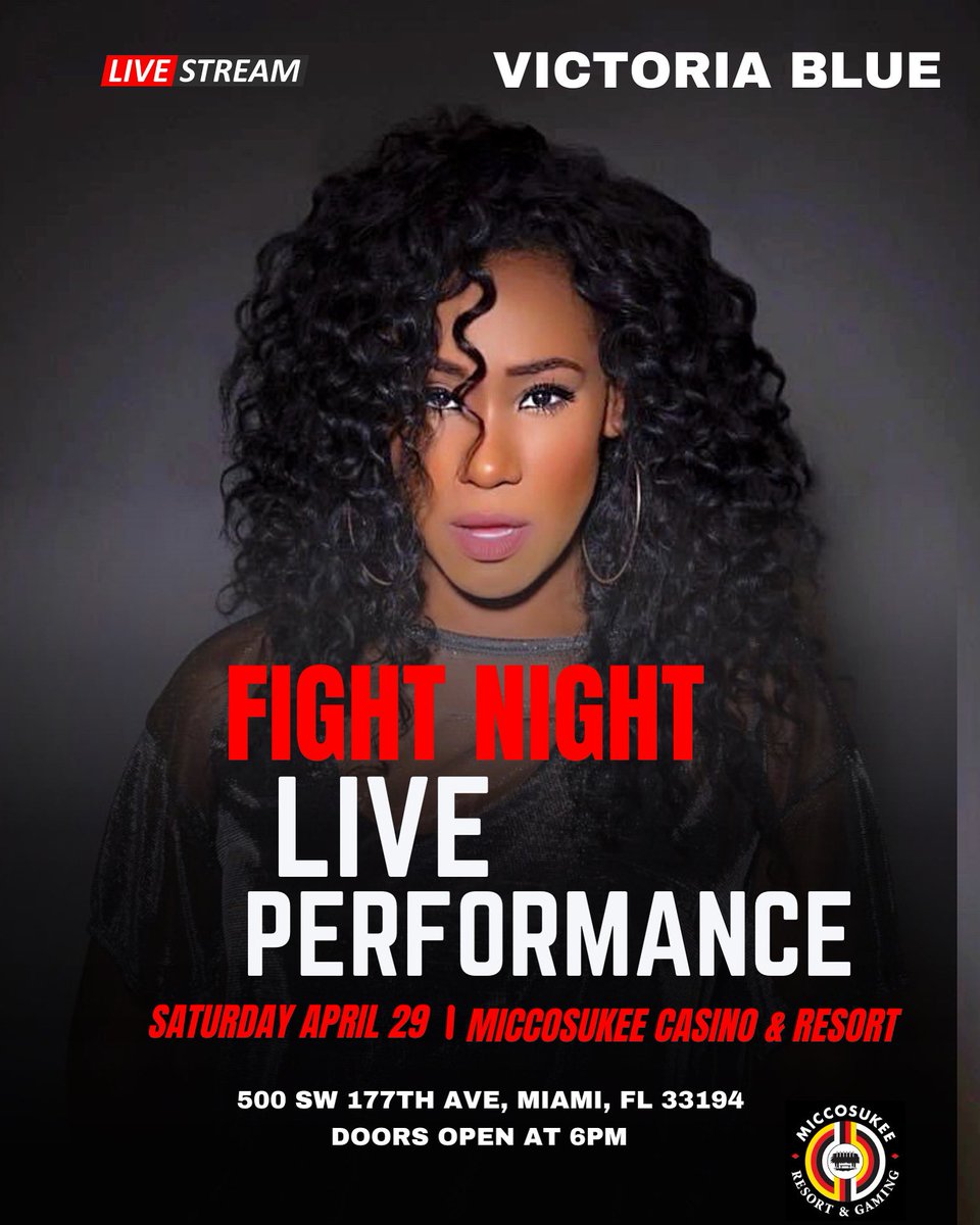 Lets get ready to rumbleeeee! 🥊Excited to get in the ring and sing the national anthem at this Saturday’s Fight Night!!🎙️As a boxing enthusiast, I may just have to bring my gloves!💥Tickets available via event brite. Nos vemos en VIVO @miccosukee.casino.resort! 🥊