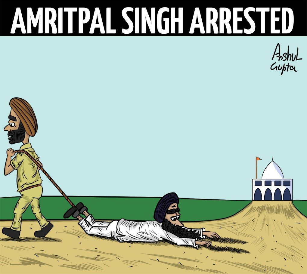 Amritpal Singh arrested #bjp #modi #amritpalsingh #khalistanmurdabad #punjab @bjpfb @JaipurDialogues @OpIndia_com @SaffronShivam @shambhav15 @Shanktan