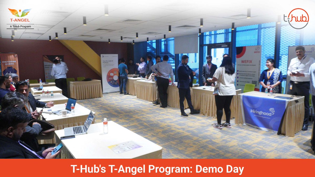 THubHyd's tweet photo. #TAngel’s #DemoDay, held as part of Cohort 5, saw 13 #startups pitching to 45 #investors and 6 #AngelInvestors.
Post evaluation by investors, some of these startups will receive term sheets.
T-Angel is an investment-readiness program.
#InnovateWithTHub https://t.co/qnDK1IleJQ