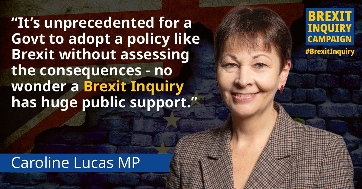 GreenPartyMolly's tweet photo. Whatever you thought of it, Brexit was a huge decision which has made massive changes to how our country works

Today Parliament will debate whether we should have a full enquiry into how it's working out

Any normal government would already have done this

#BrexitInquiry https://t.co/Gnun7zFtcs