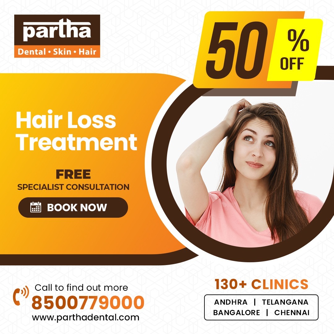 'Stop hair loss in its tracks and promote regrowth with our proven treatments.'  
Book your consultation at 8500779000 / or visit: parthadental.com/book-appointme… Pacome Health & Beauty Products: pacome.in 

#hairlosstreatment #hairloss #prptreatmentforhairloss #hairclinic