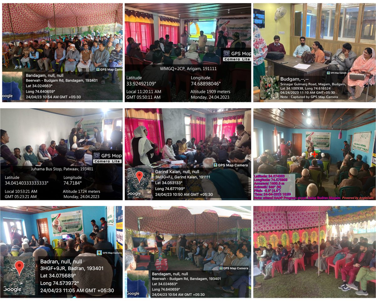 ChiefBudgam's tweet photo. #KisanSamparkAbhiyanJK 24th April to 31 August 
#HADP
#badaltajammukashmir 
#GreenRevolutionJK
#BUDGAM 
KISAN SAMPARK ABHIYAN under HADP, an initiative from Agriculture Production &amp; Farmers Welfare Department J&amp;K UT, proceeding in different panchayats of District Budgam. https://t.co/XV5J0rEQ1x