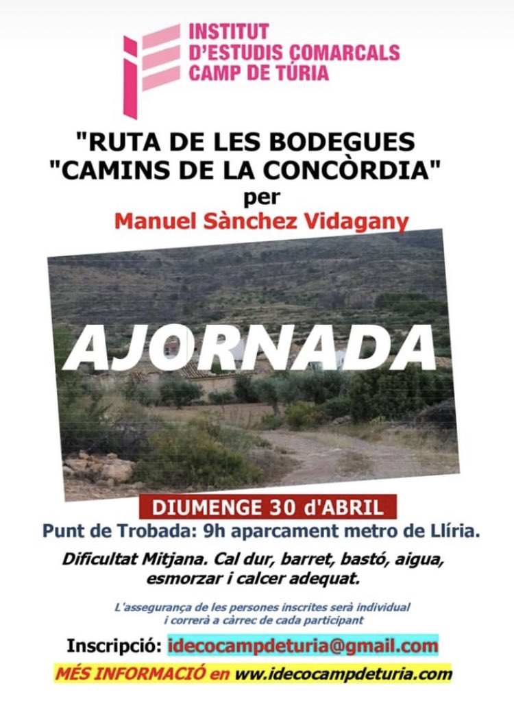 ATENCIÓ📣

Ajornament d’activitat del diumenge 30 d’abril.