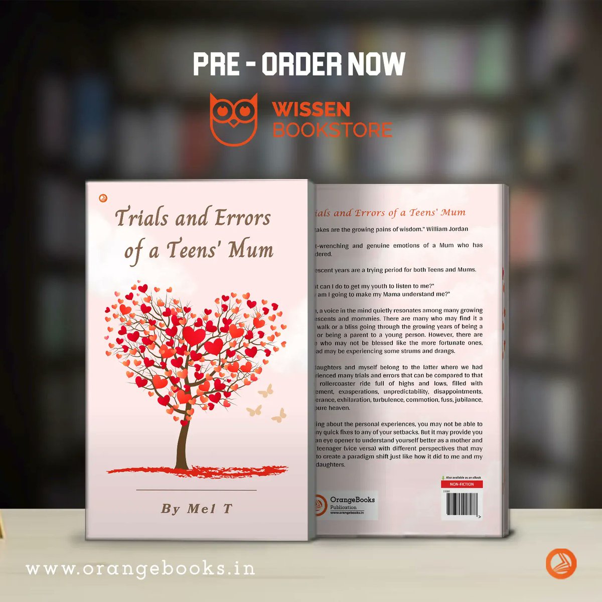 Mel T 's book 'Trials and Errors of a Teens’ Mum ' is now available in paperback format. Pre Order your copy now!
Self Book Store: buff.ly/3LplKmU 
.

#orangebooks #fiction #authorofinstagram #instalike #instadaily #preorder