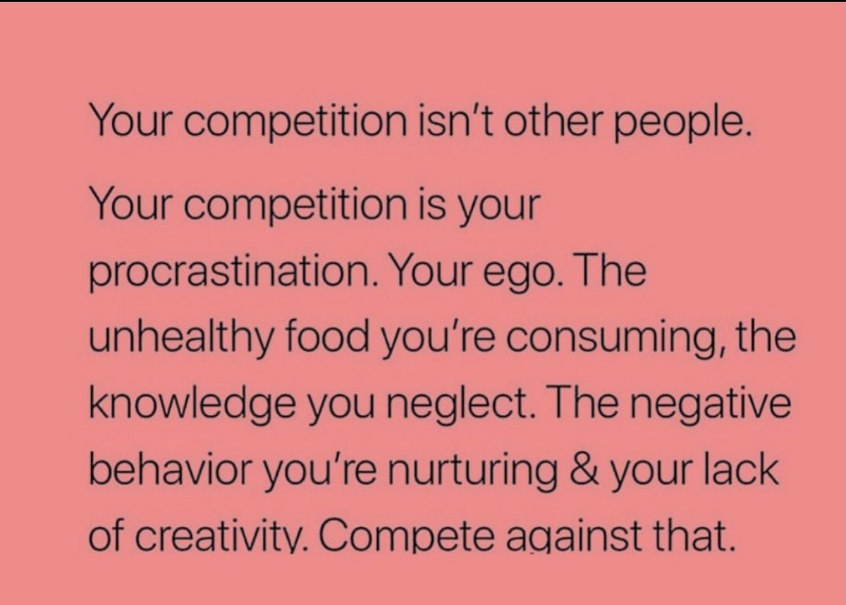 Your competition is only with yourself! Dani~el~A #quoteoftheday #advice #MondayMotivation #psychic #guidance
