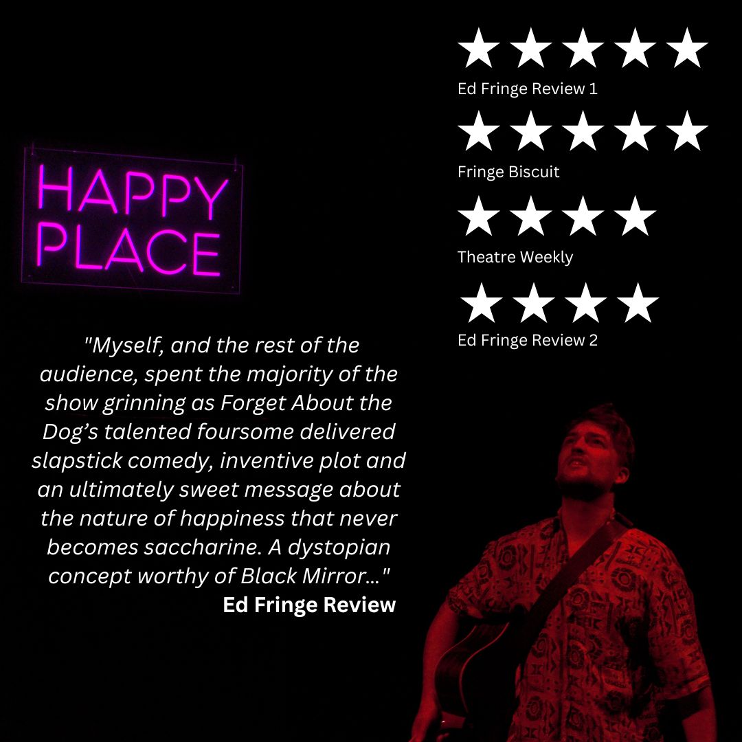 ForgetTheDog's tweet photo. NEXT TOUR STOP: @OldhamLibraries 🥳

Happy Place, described as - Black Mirror meets Monty Python meets Jumanji adventure, exploring happiness, friendship and the role technology plays in our world. With comedy, puppetry, physical theatre + live music!💥

🎟️https://t.co/ynMLbkKQSe https://t.co/Xf7Sno7S2z