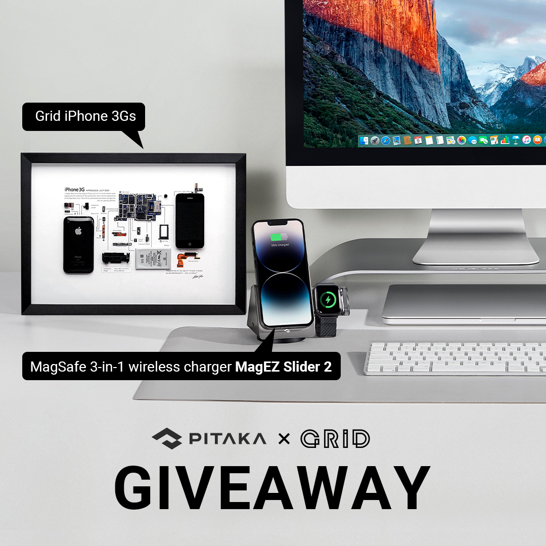 GridStudiocc's tweet image. Upgrade your workspace with us! Enter our giveaway for a chance to win a Grid iPhone 3Gs and 3 in 1 wireless charger MagEZ Slider 2.

To Enter:
- Like this post
- Follow @GridStudiocc &amp;amp; @PitakaGallery
- Tag Two friends

2 Winners will be notified via DM on April 30th.