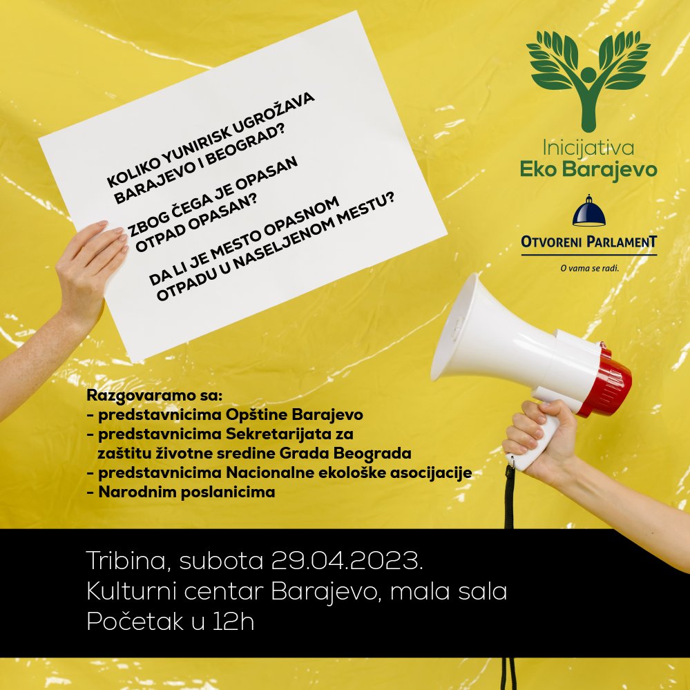 Pozivamo vas na tribinu:
#EUzatebe 
#JaVerujemuBarajevo