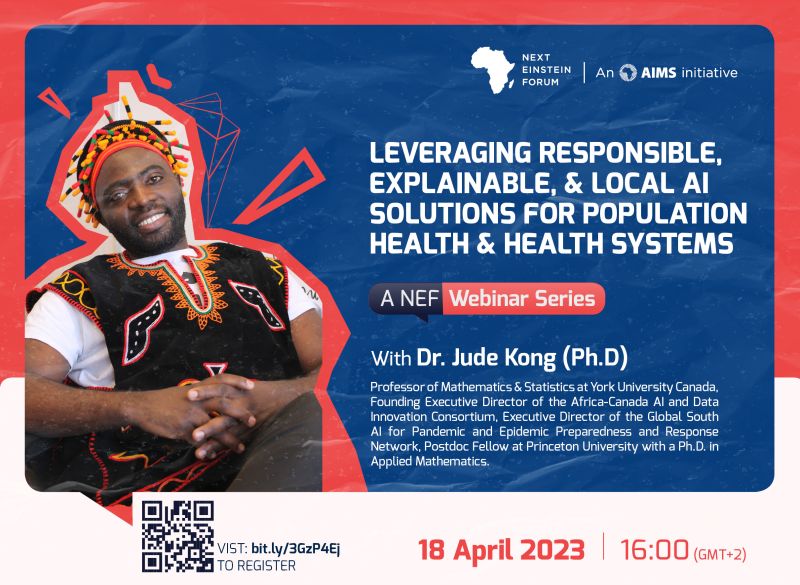 NextEinsteinFor's tweet photo. Can #ArtificialIntelligence help governments prepare and respond to emerging infectious diseases? Relive our exciting webinar that drew 103 registrants (36% women) from 31 countries and four continents with Dr. @dzevela, Professor at @YorkUniversity👇!

https://t.co/lZ086znuvj https://t.co/xgceT5EUR4