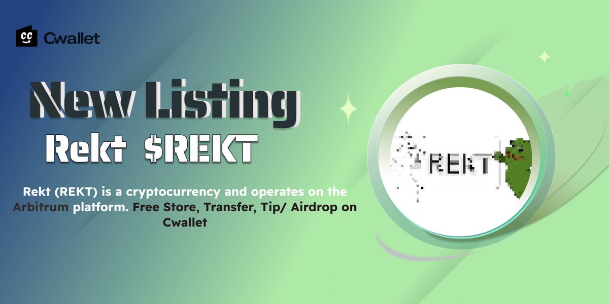 $REKT is newly listed on Cwallet! 🚀<a href="/RektARB/">REKT</a>

We are Giving Away 🎁2100000000 #REKT 🎁

➡️➡️Join Campaign here: s.giveaway.com/17zui3v
<a href="/Giveaway_HQ/">Giveaway.com</a> rewards 0VKwjvgFZN2

#Cwallet #AirdropCrypto