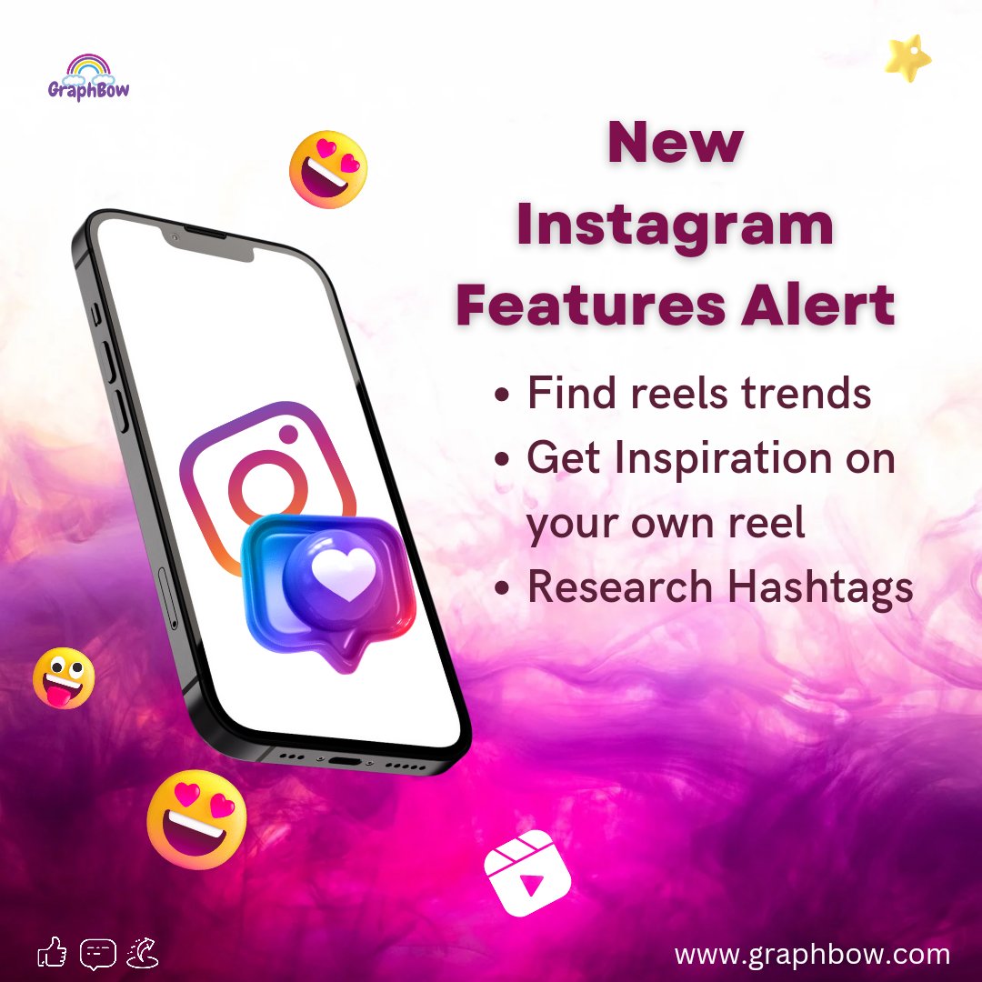 graphbow's tweet photo. 📢 Alert
Try out these new interesting features 👇
Follow-@graphbow
#instafeatures #instagramalert #instareels #Reels #newfeatures #graphbow #graphicdesigning #socialmediamarketing https://t.co/v6bBbrCetD