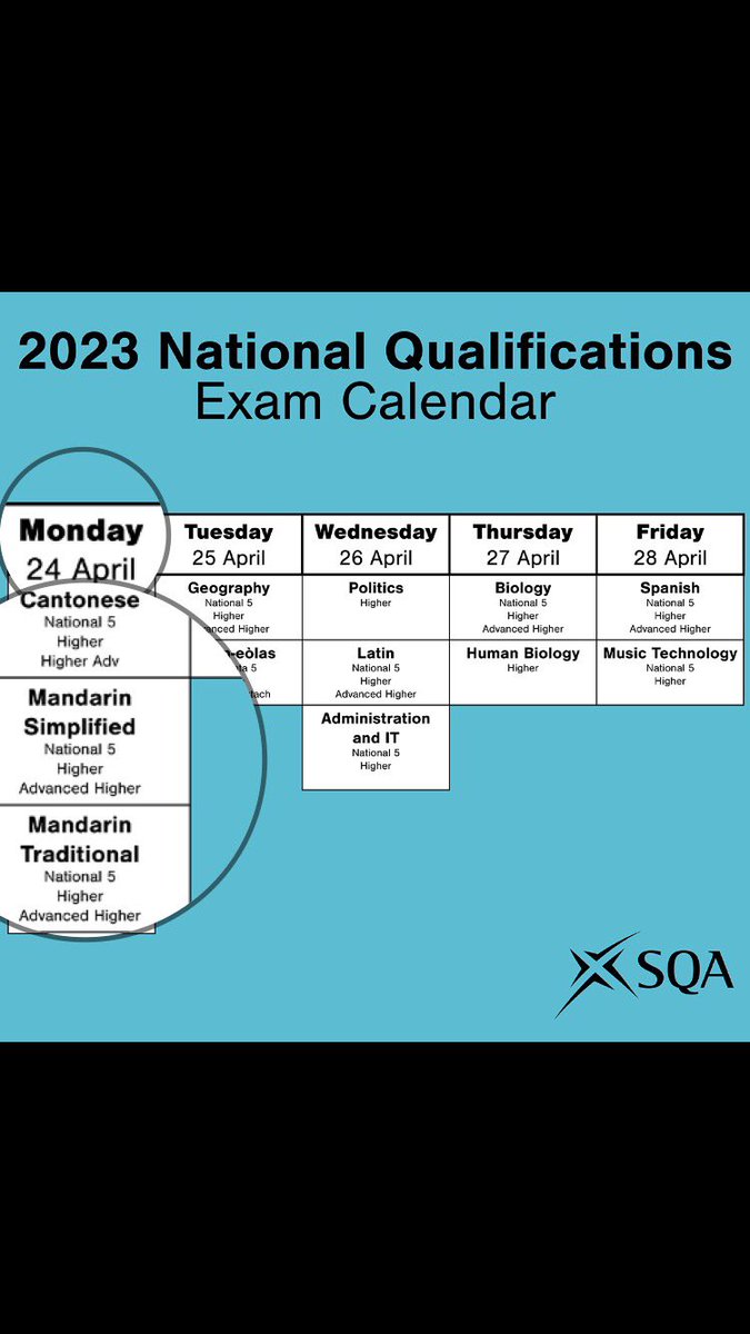 今年中文打前鋒!  The starting lineup of this #SQAexams diet 
我们准备好了。We are ready
尽管放马过来吧！Bring it on! @GWC_News @BoroughmuirHS @GillespiesHigh @CastlebraeCCC @TynecastleHigh @GracemountHigh @knoxacademy @NorthBerwickHS @MrsLi_J @MissWalkerlangs