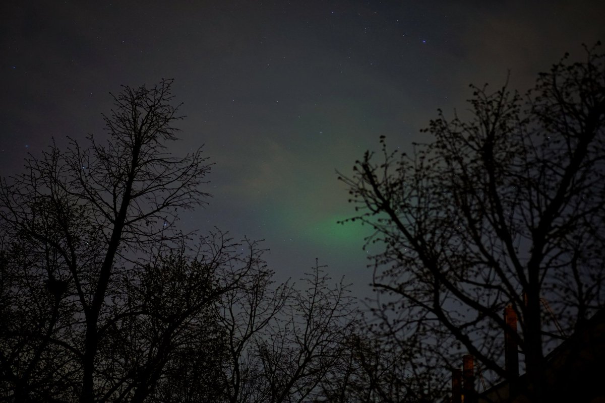 HyaeneLeipzig's tweet photo. Gestern zwischen 22 Uhr und 23:30 Uhr gab es #Polarlicht auch über #Leipzig zu sehen!

#AuroraBorealis https://t.co/U8PoMk8k6R
