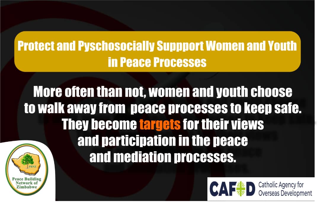 Protect and psychologically support women and youth in peace processes.