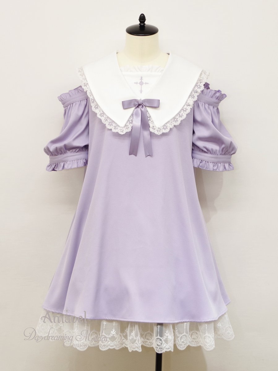 Amavel Rosary Lace Aラインワンピース ラベンダー 【公式通販】