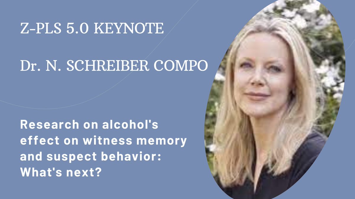 Our final #ZPLS spotlight is directed at Prof. Nadja Schreiber Compo of <a href="/FIU/">FIU</a>. She will wrap up #ZPLS with a keynote talk on future avenues for research on intoxicated witnesses and suspects.
Did you already register for the event?!
maastrichtuniversity.nl/events/fifth-z…