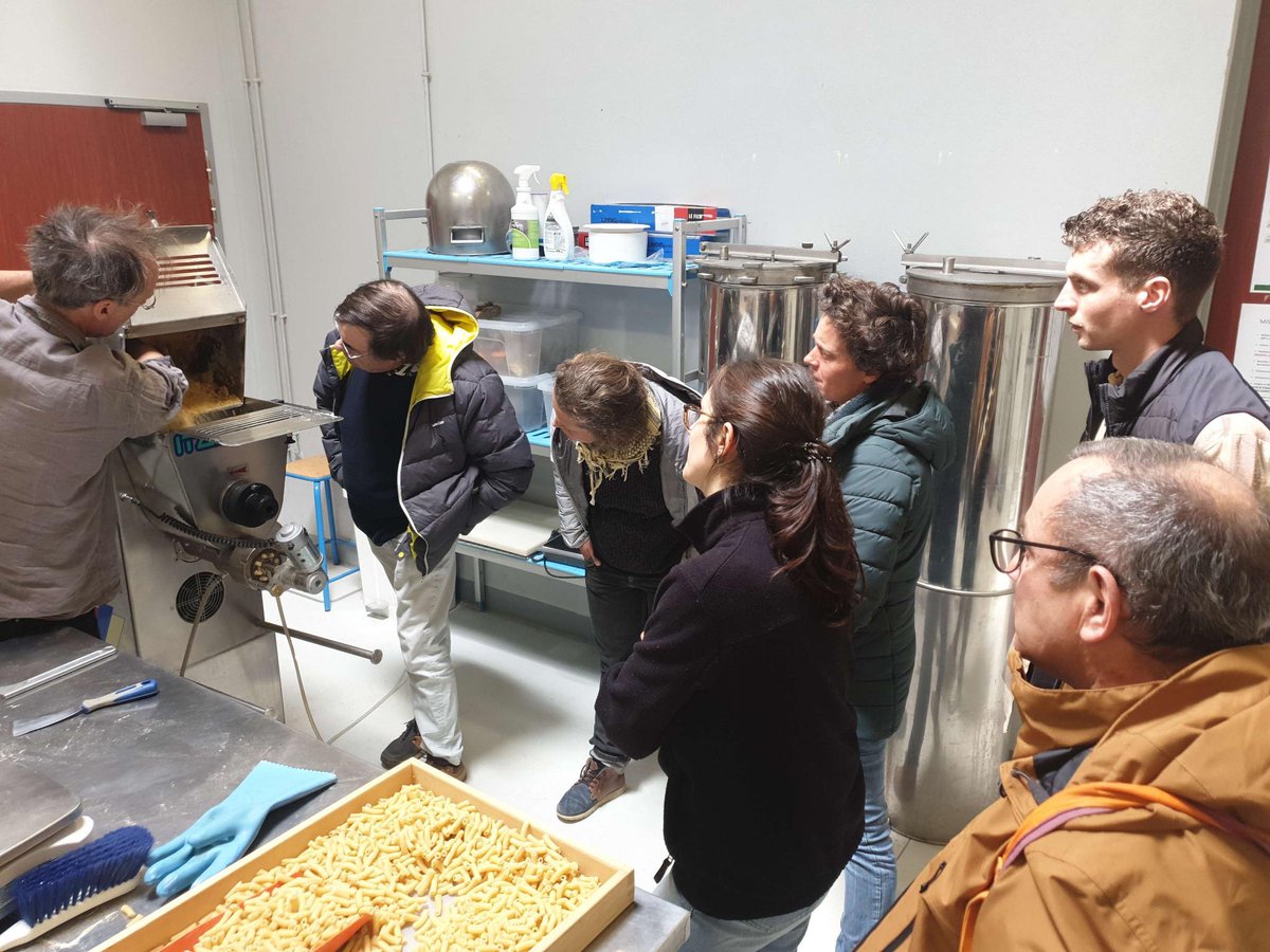 DIVINFOOD's tweet photo. Last week in Toulouse, France, #Biocivam11 led a training day on "Farm Pasta Transformation" as part of the Living Lab 3 (Cer-occ). Participants gained a deeper understanding of artisanal pasta production and evaluated the feasibility of their projects #divinfood #pasta https://t.co/I030O2qLw1