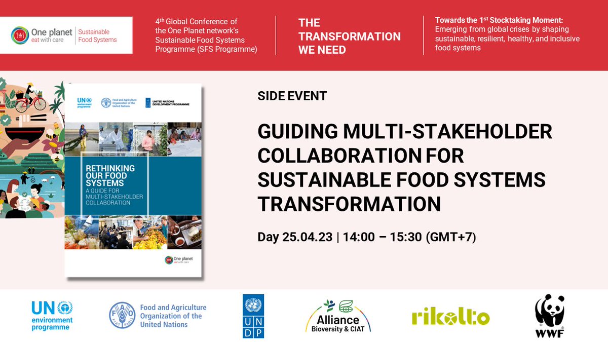 It´s tomorrow! 🙌 You can join us in Hanoi, or virtually💻

Learn how multi-stakeholder collaboration can aid in implementing the NP for FST &amp; achieving the SDGs at our side event, 25 April 2023, 14:00-15:30 GMT +7

Link: bit.ly/3UTPziK
Session: 845 3363 7060
Pswd: 123