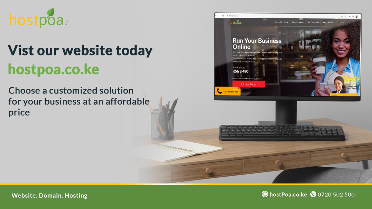 hostpoa's tweet image. Happy Monday everyone!
Looking for the best online solutions? Look no further than @hostpoa 

Call us today!
0720 502 500
support@hostPoa.co.ke

#webhosting #onlinesolutions #reliability