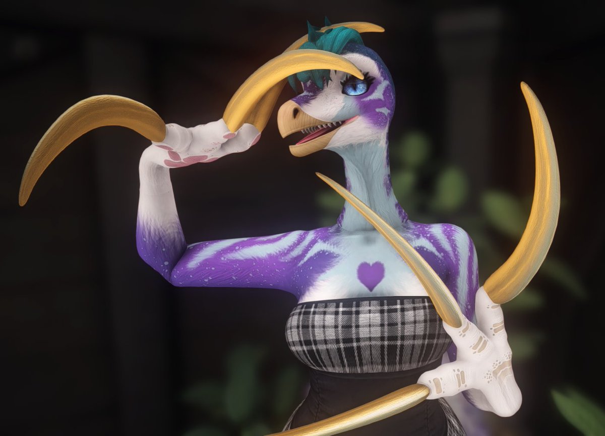 Blueberry_Teas's tweet photo. Therizinosaurus Mod + parts comeing to Abnormality! Aka the Tickle Chicken! Mix match and tint youself an adorable Theri! Unlimited posibilities! Head, hands and tail included! #SecondLife #abnormality #BBTeaSL https://t.co/J1eOjN1xVP