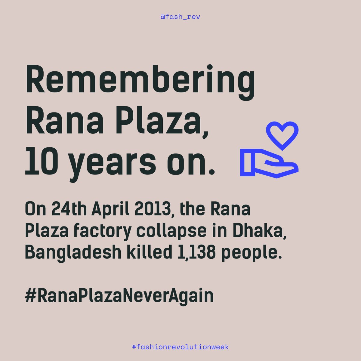 A decade on, we are #RememberingRanaPlaza.

Today, we remember the 1,138 lives lost. We remember the workers and families affected by this preventable tragedy and demand that nobody dies for fashion.