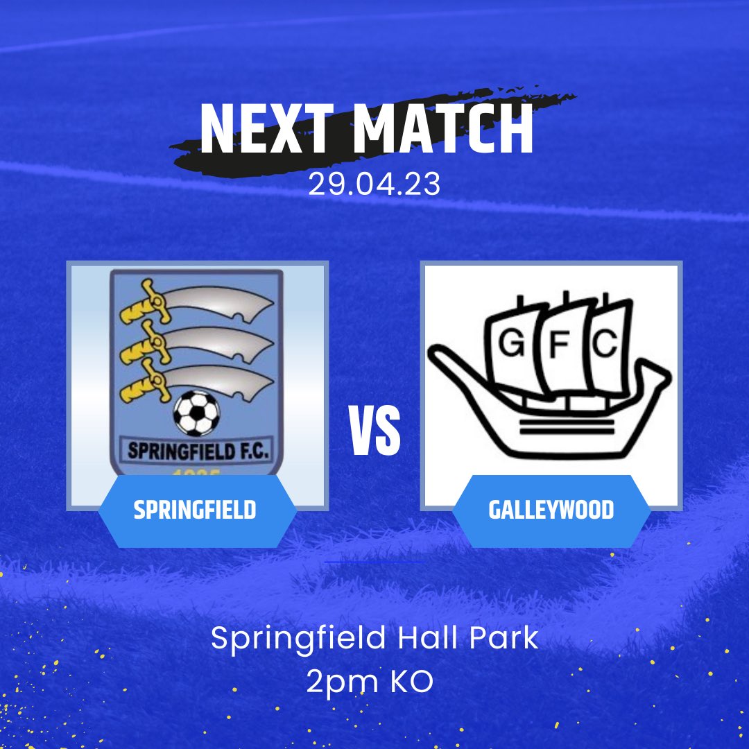 Springfield FC (@springfieldf) on Twitter photo NEXT MATCH |
We welcome <a href="/Galleywood_fc/">Galleywood Football Club</a> in a tough encounter this weekend.
The Field look to stretch their unbeaten run to 8🙌.
#PLAY496
#UTF🔵⚪️ NEXT MATCH |
We welcome <a href="/Galleywood_fc/">Galleywood Football Club</a> in a tough encounter this weekend.
The Field look to stretch their unbeaten run to 8🙌.
#PLAY496
#UTF🔵⚪️